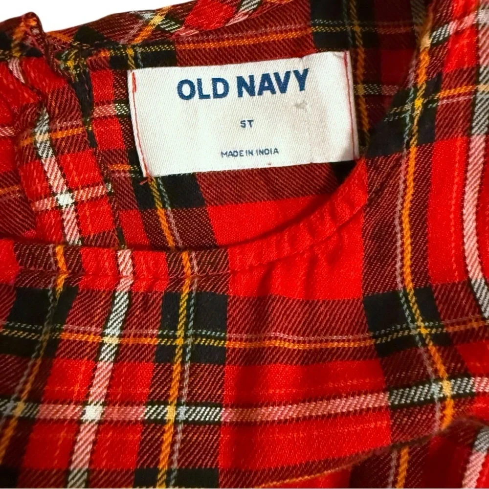 Red Plaid Long Sleeve Dress